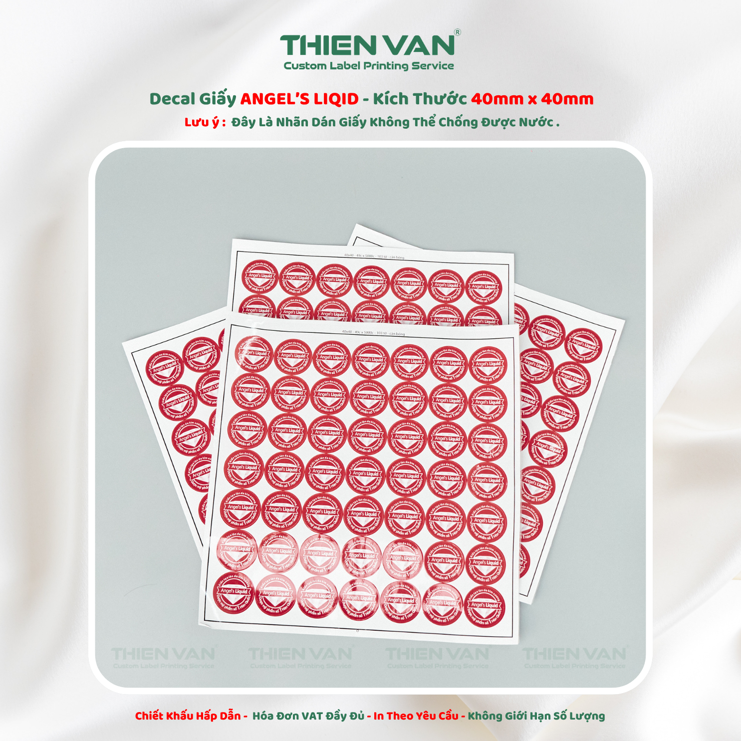 Nhãn Dán Decal Giấy - Phi Tròn 40mm - ANGEL'S LIQUID - Ảnh 5