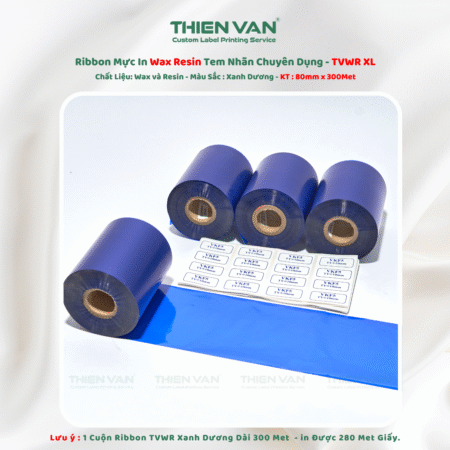 Mực In Tem Nhãn Waxresin Màu Xanh Dương