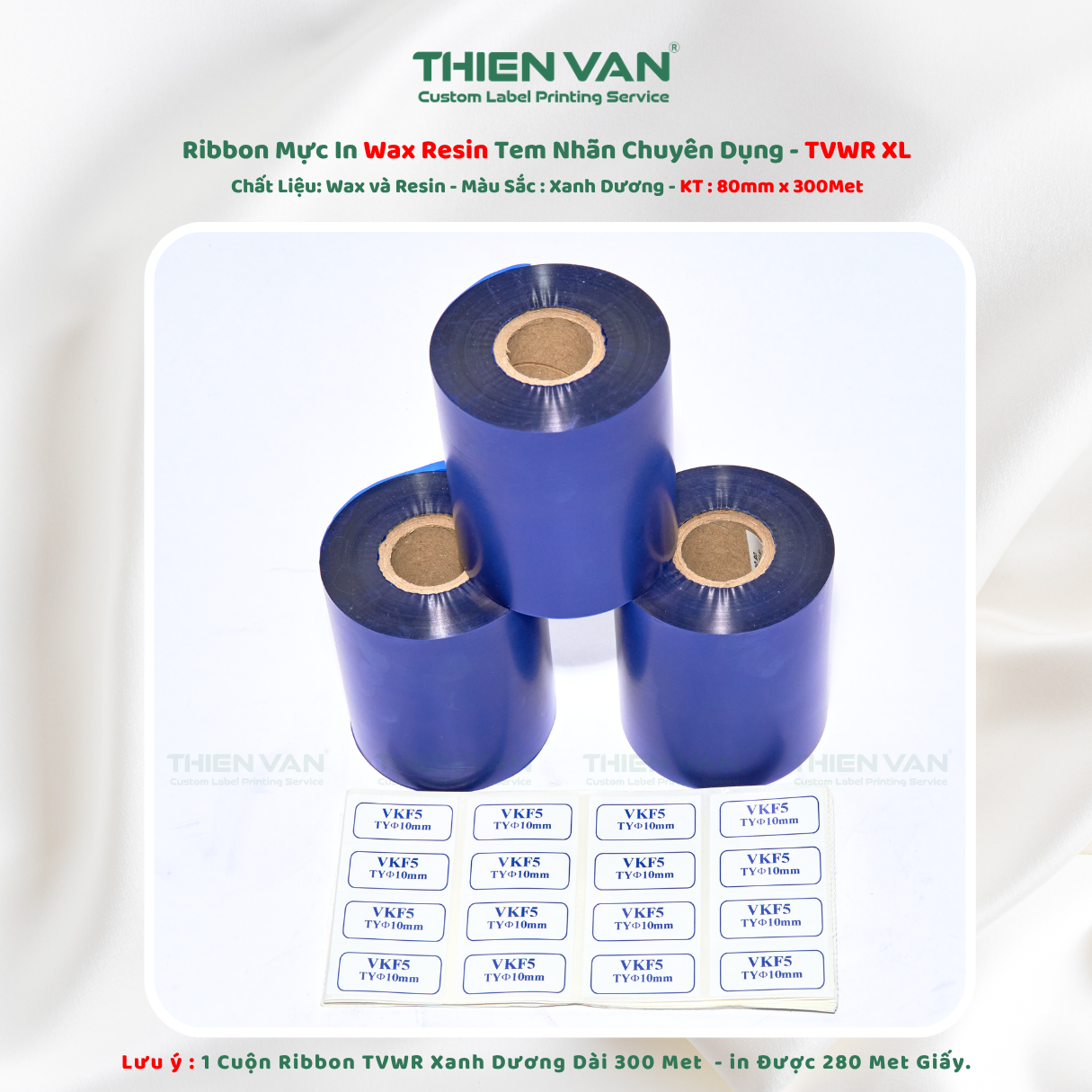 Mực In Tem Nhãn Waxresin Màu Xanh Dương - Ảnh 2