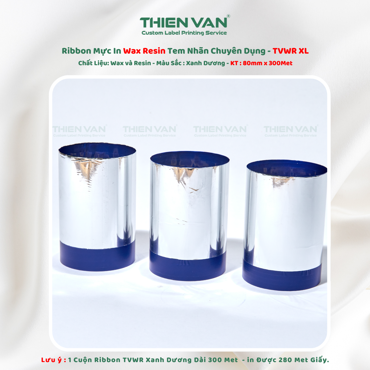 Mực In Tem Nhãn Waxresin Màu Xanh Dương - Ảnh 4