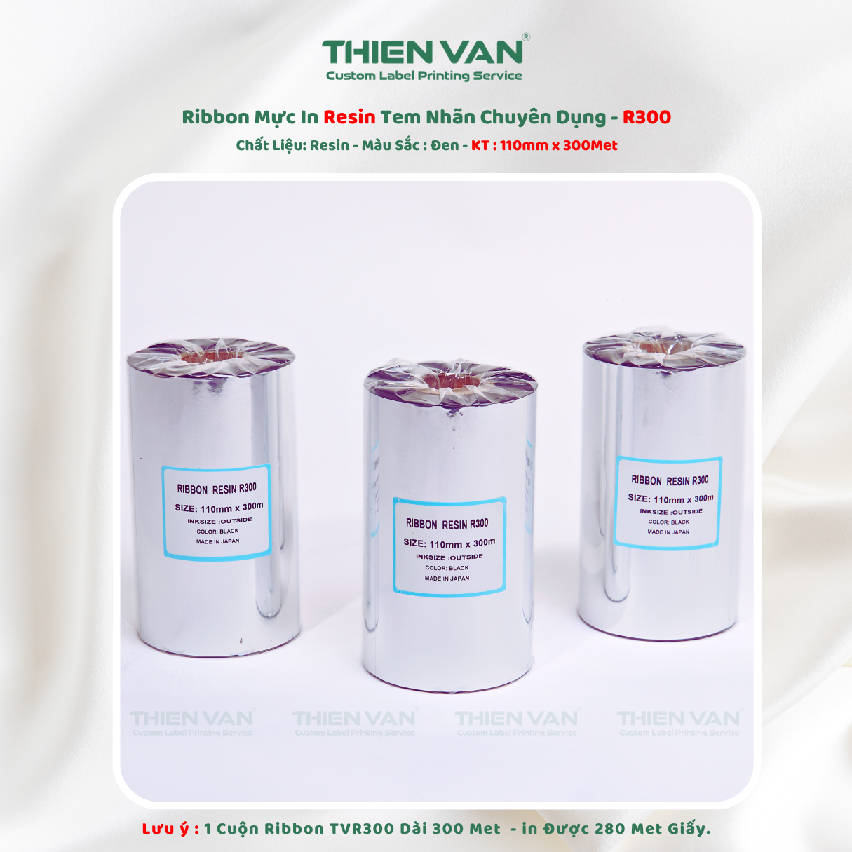 Mực In Resin Ribbon Tem Nhãn Mã Vạch Chuyên Dụng Tương Thích Nhiều Máy In Thiên Văn - Ảnh 6