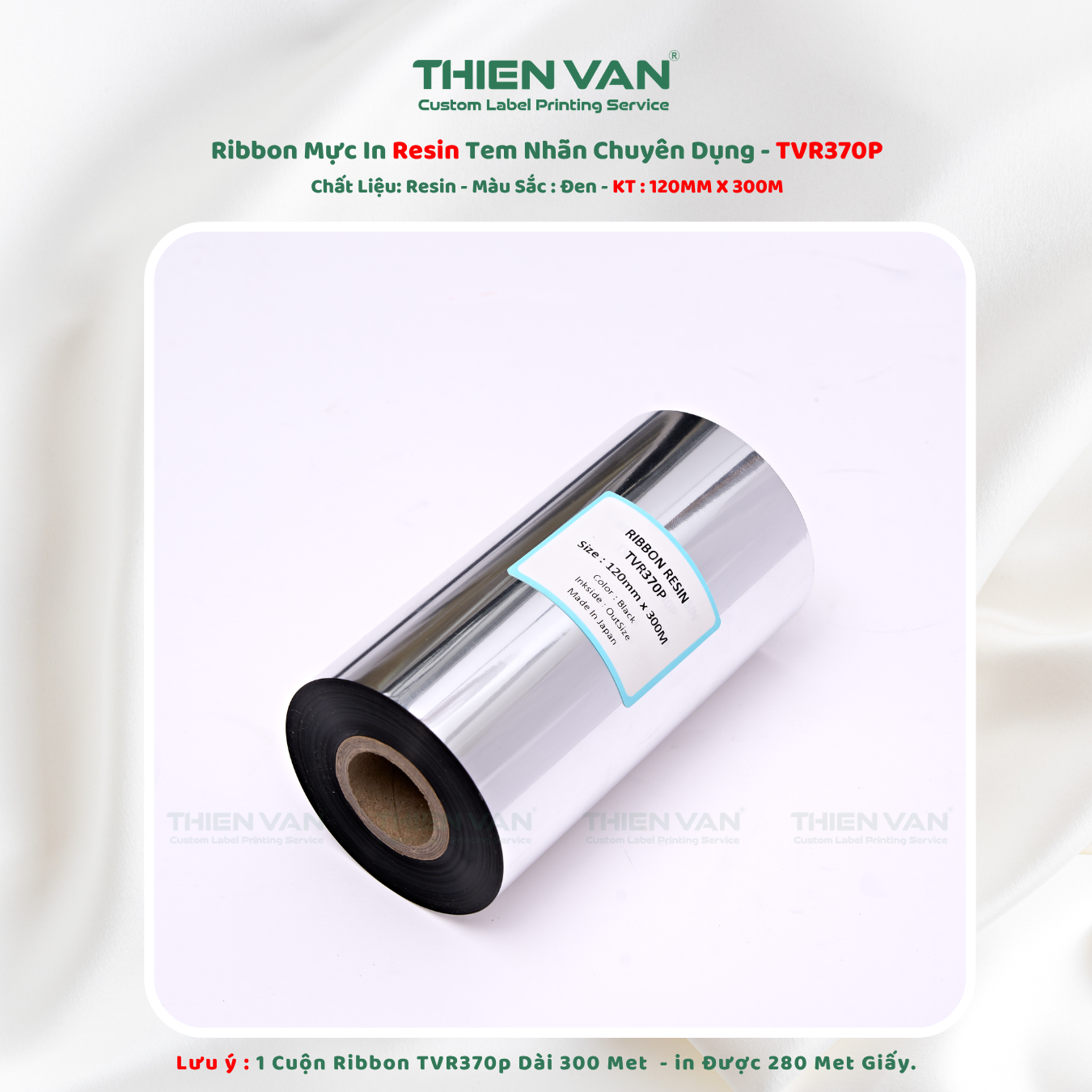 Mực In Resin Ribbon Tem Nhãn Mã Vạch Chuyên Dụng Tương Thích Nhiều Máy In Thiên Văn - Ảnh 5