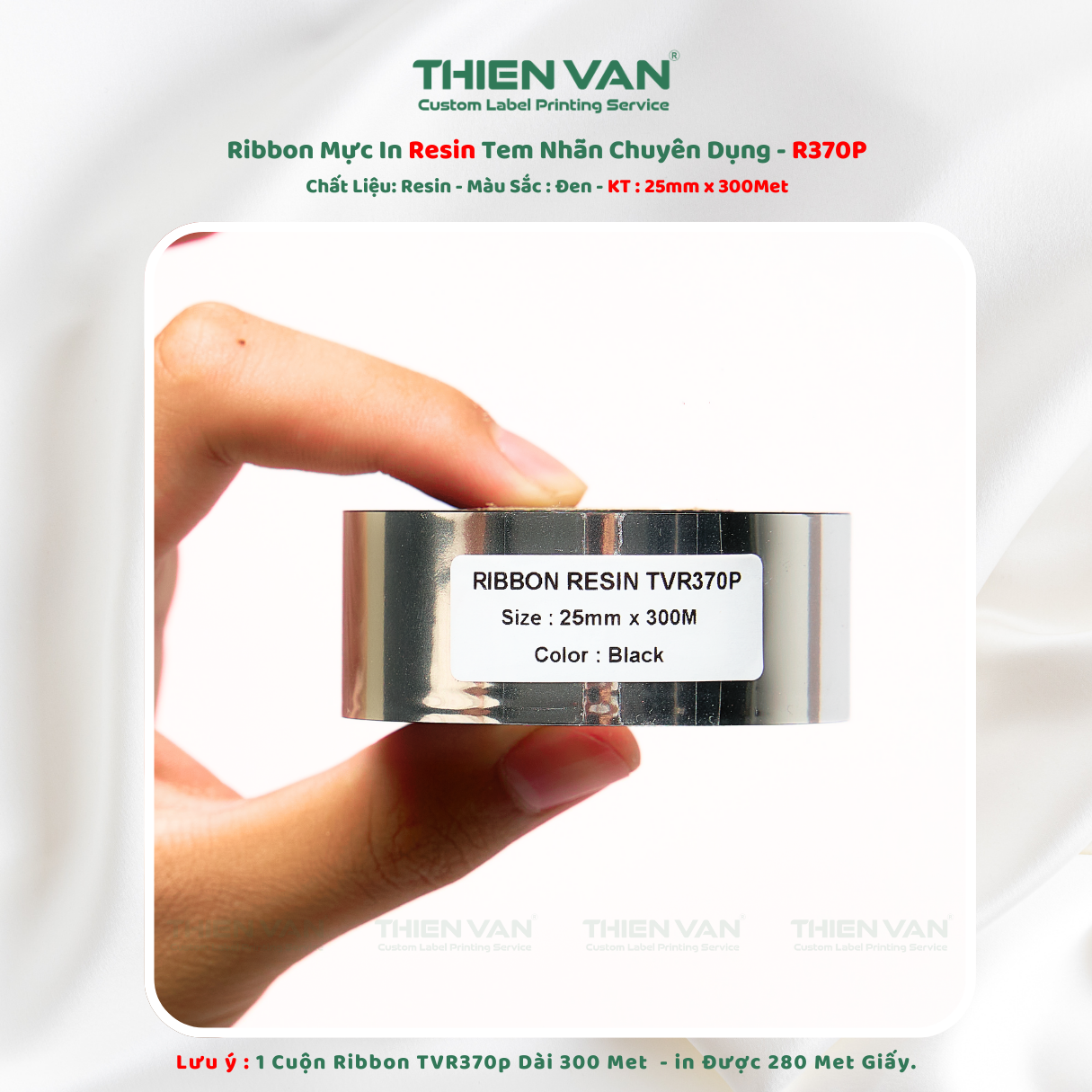 Mực In Resin Ribbon Tem Nhãn Mã Vạch Chuyên Dụng Tương Thích Nhiều Máy In Thiên Văn - Ảnh 4