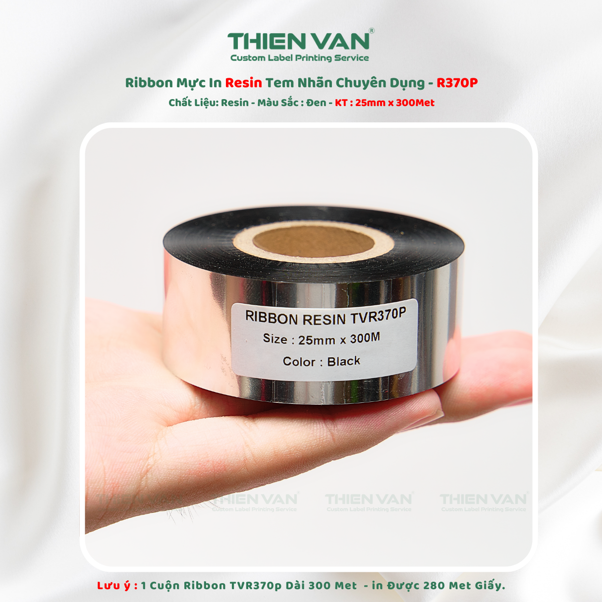 Mực In Resin Ribbon Tem Nhãn Mã Vạch Chuyên Dụng Tương Thích Nhiều Máy In Thiên Văn - Ảnh 3