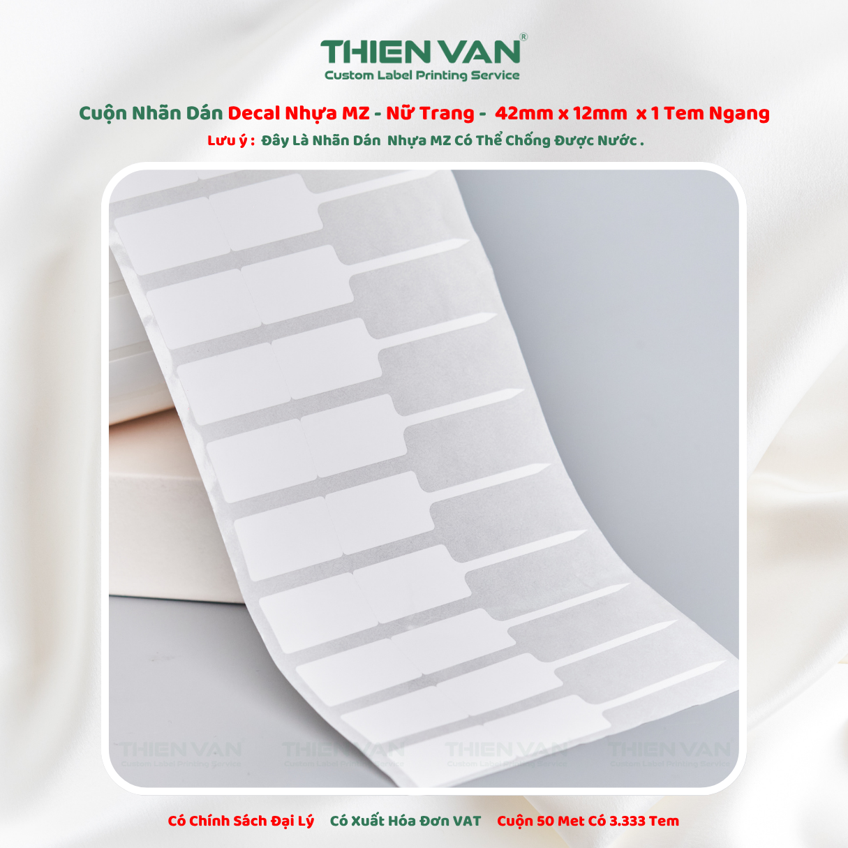 Tem Nữ Trang MZ 42mm x 12mm ( Đuôi bế dài 30mm) x 35-50Met - Ảnh 3