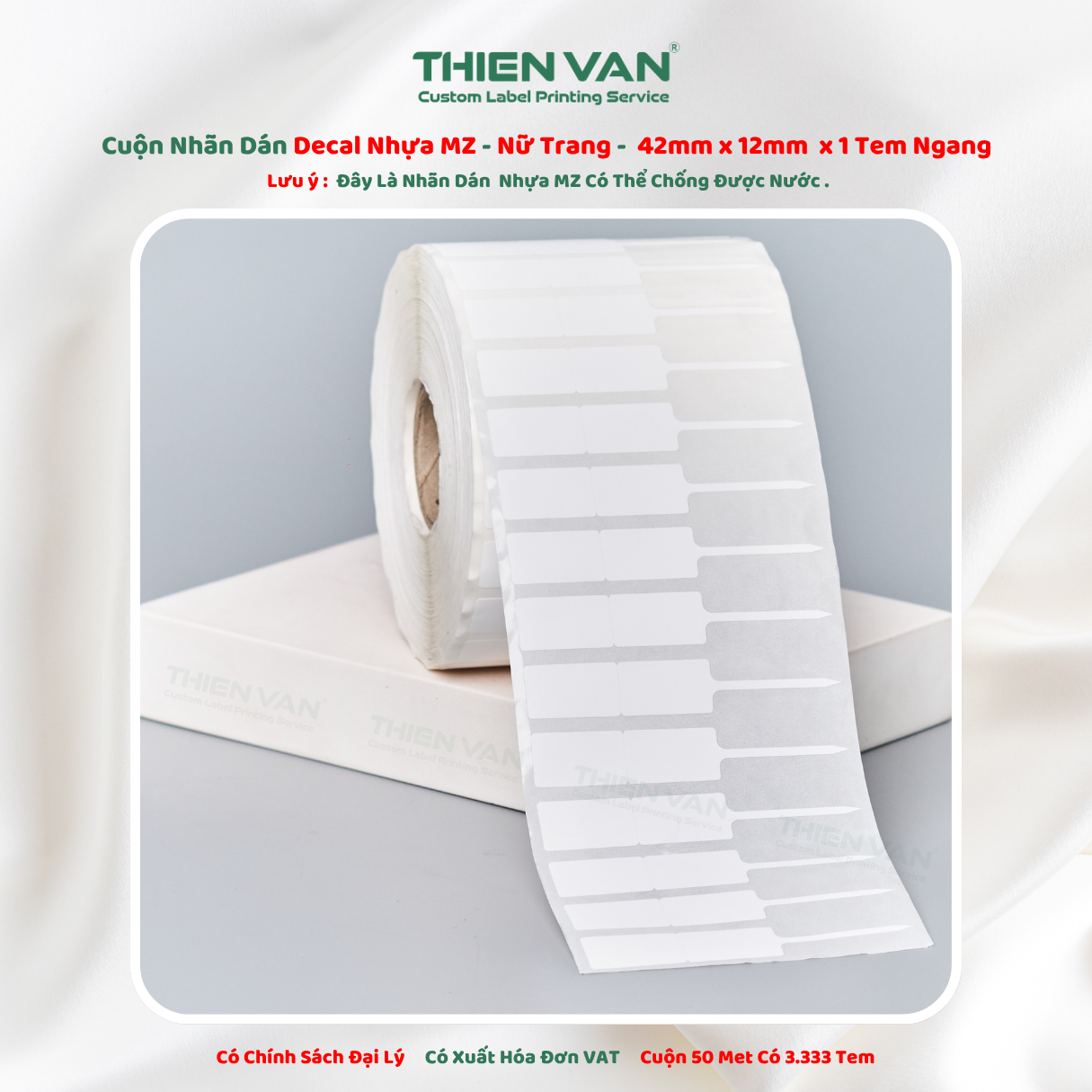 Tem Nữ Trang MZ 42mm x 12mm ( Đuôi bế dài 30mm) x 35-50Met - Ảnh 4
