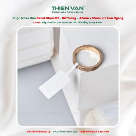 Tem Nữ Trang MZ 42mm x 12mm ( Đuôi bế dài 30mm) x 35-50Met