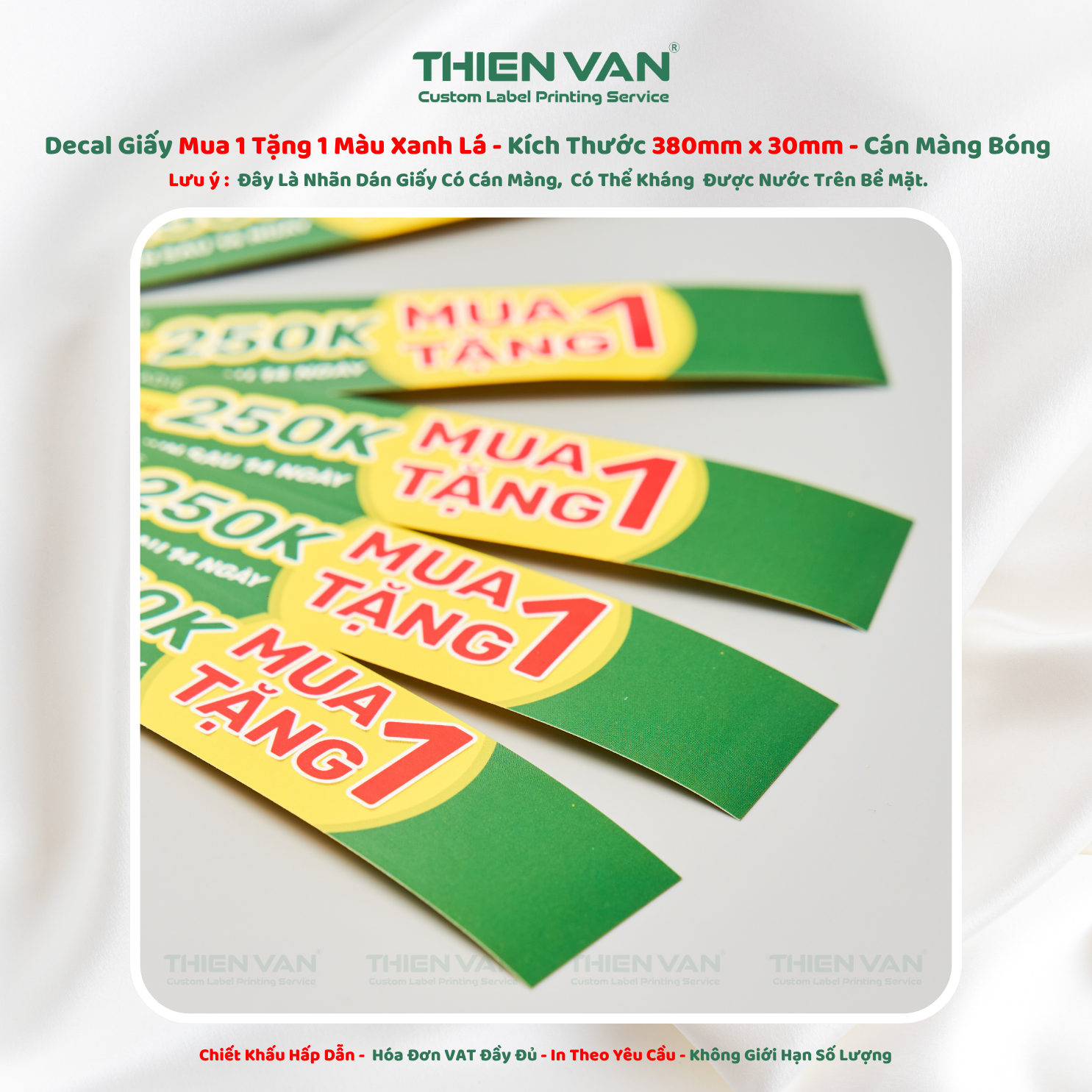 Nhãn Dán Decal Giấy - 290mm x 40mm - Mua 1 Tặng 1 250k - Ảnh 2