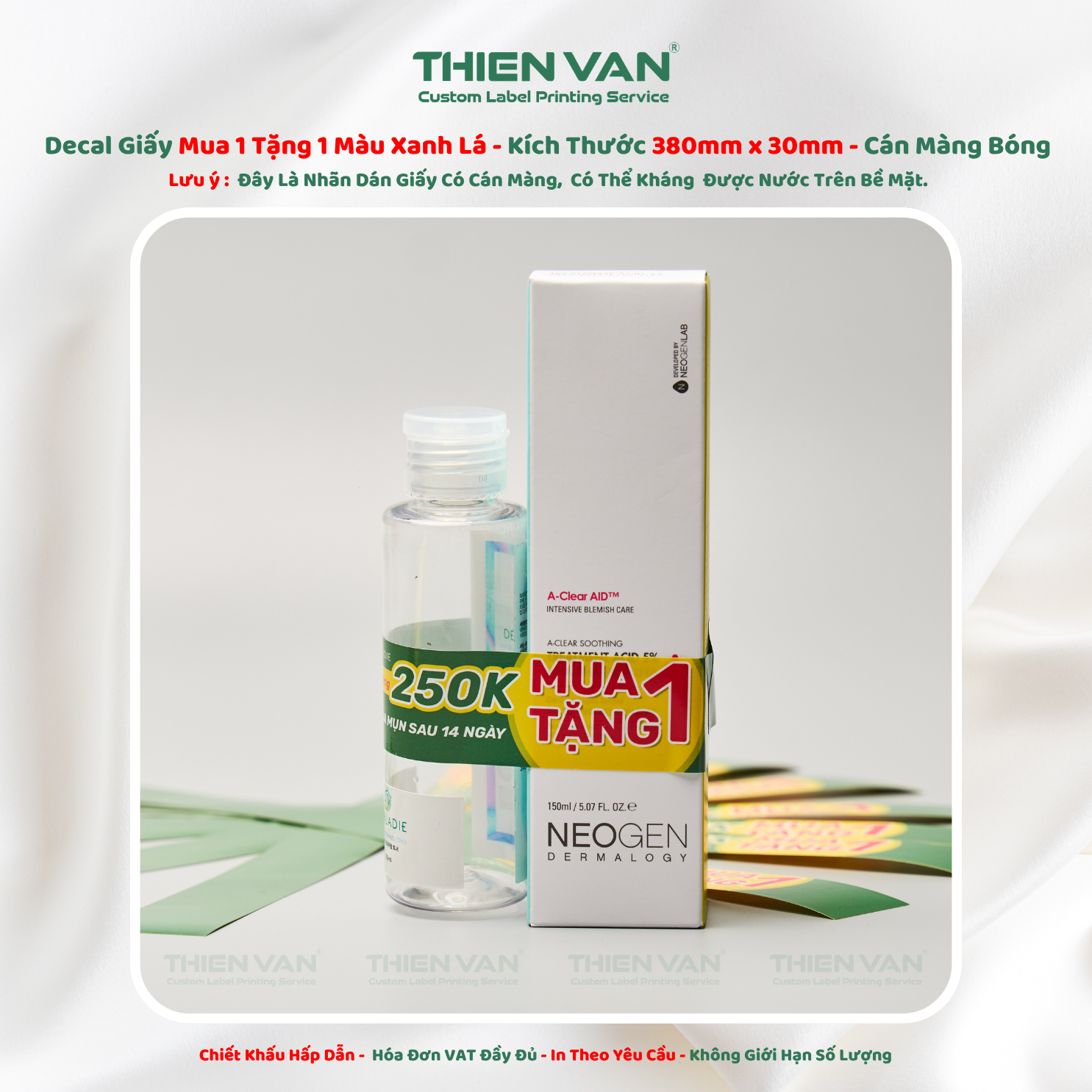 Nhãn Dán Decal Giấy - 290mm x 40mm - Mua 1 Tặng 1 250k - Ảnh 4