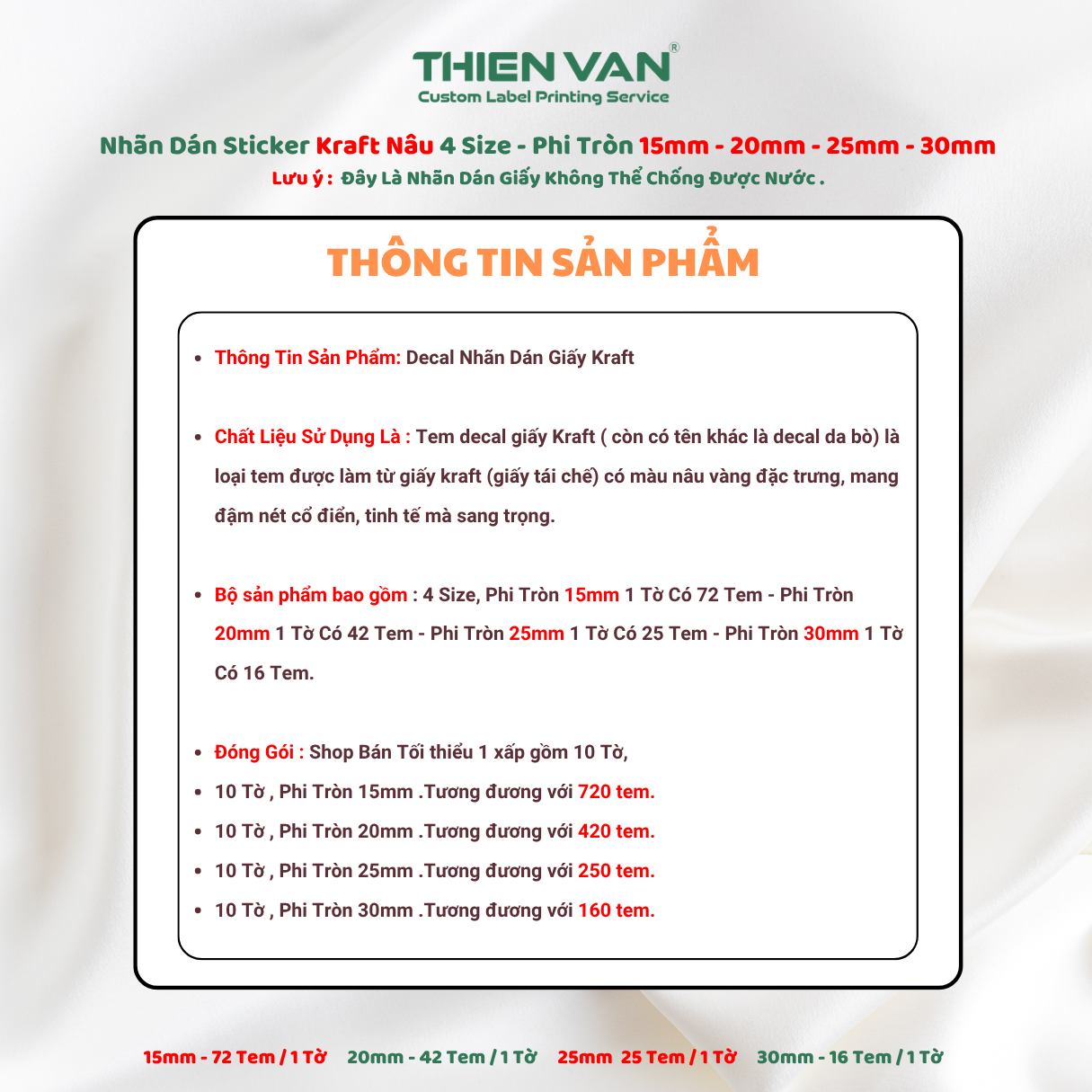 Decal Kraft dán lỗi nhiều kích thước - Ảnh 10