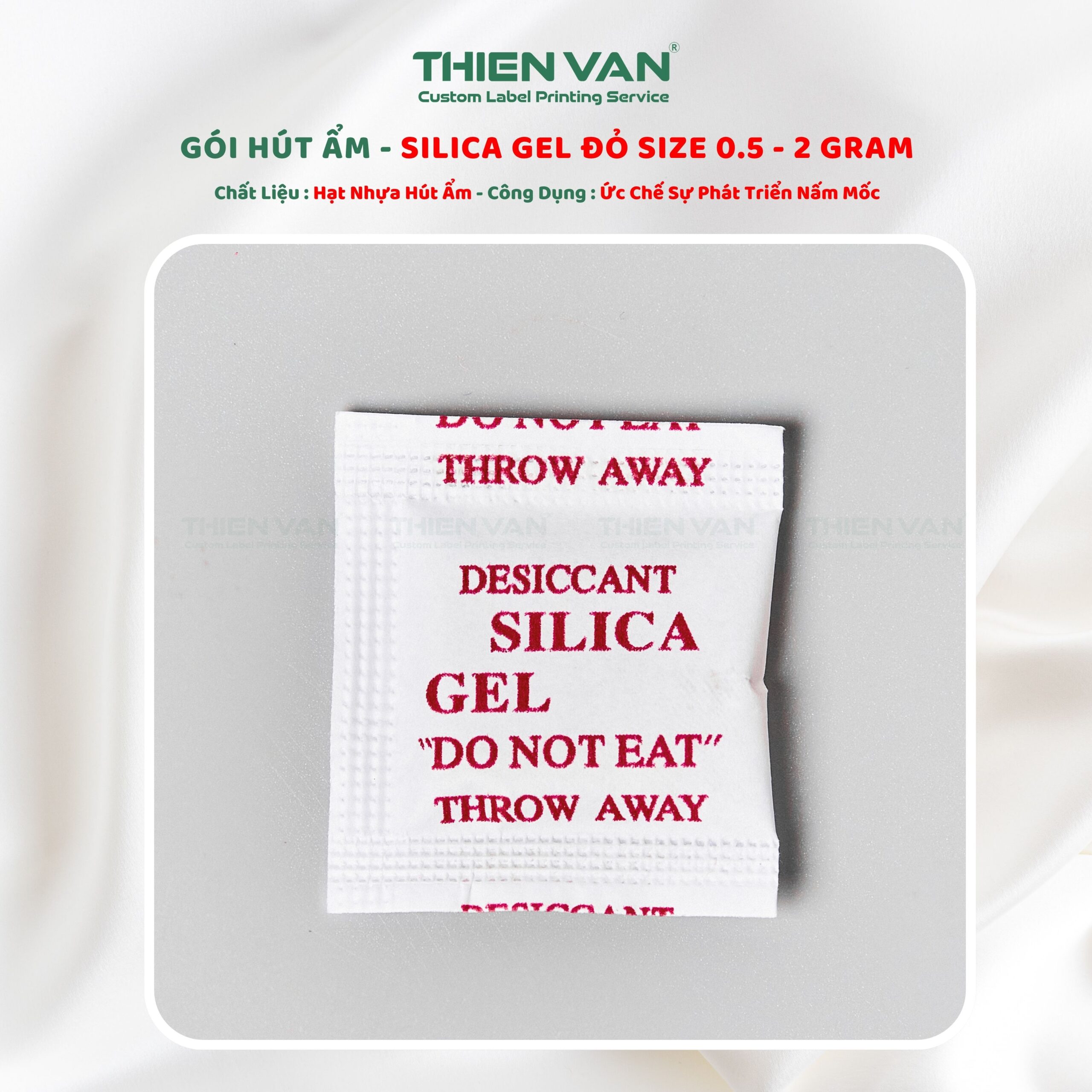 Gói Hút Ẩm Silica Gel Màu Đỏ 0.5G - 2G - Ảnh 4