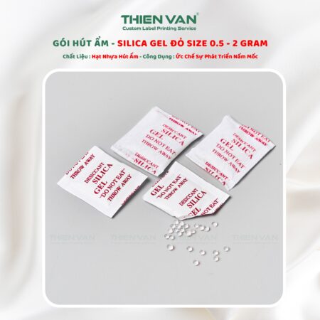 Gói Hút Ẩm Silica Gel Màu Đỏ 0.5G - 2G