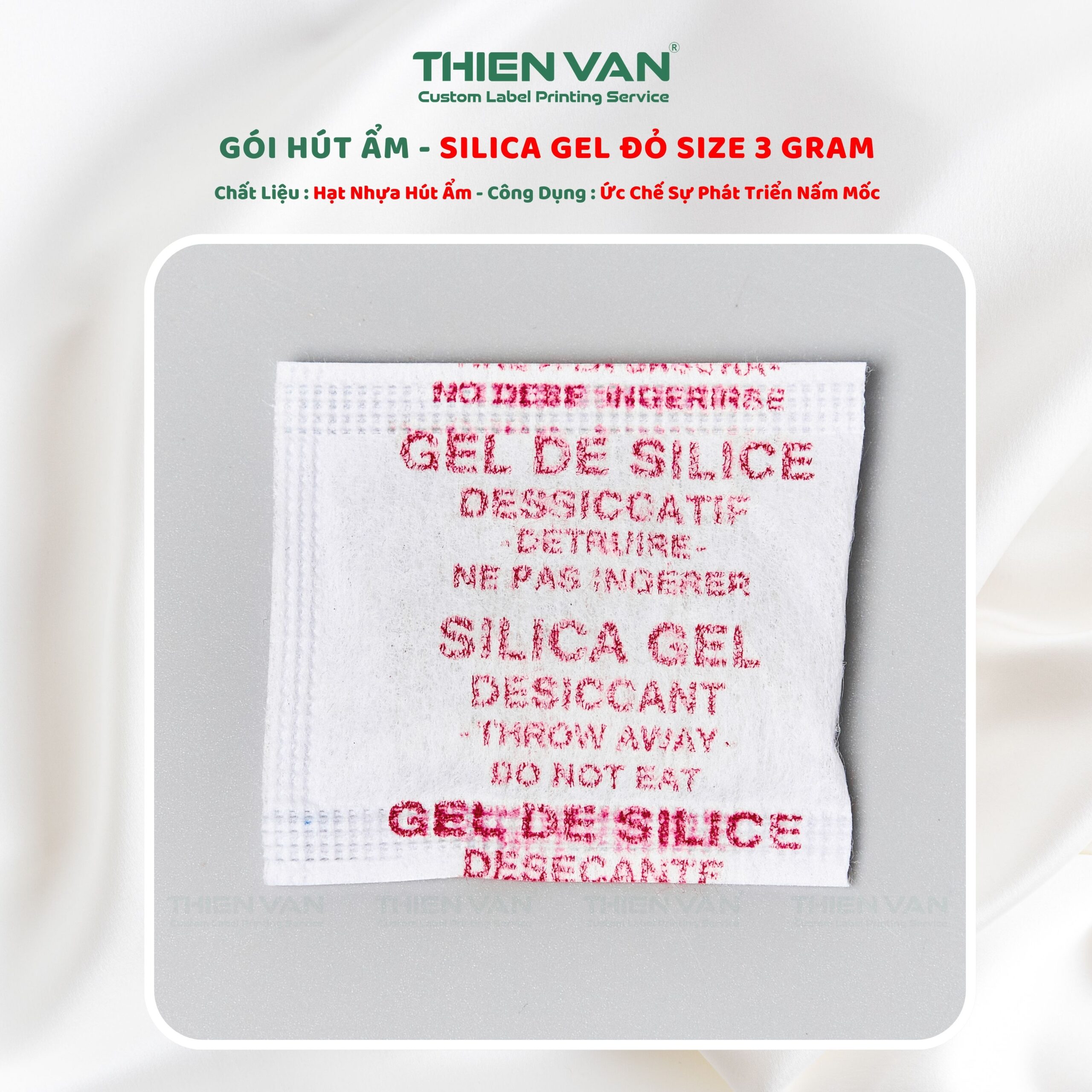 Gói Hút Ẩm Silica Gel Màu Đỏ 3G - Ảnh 5