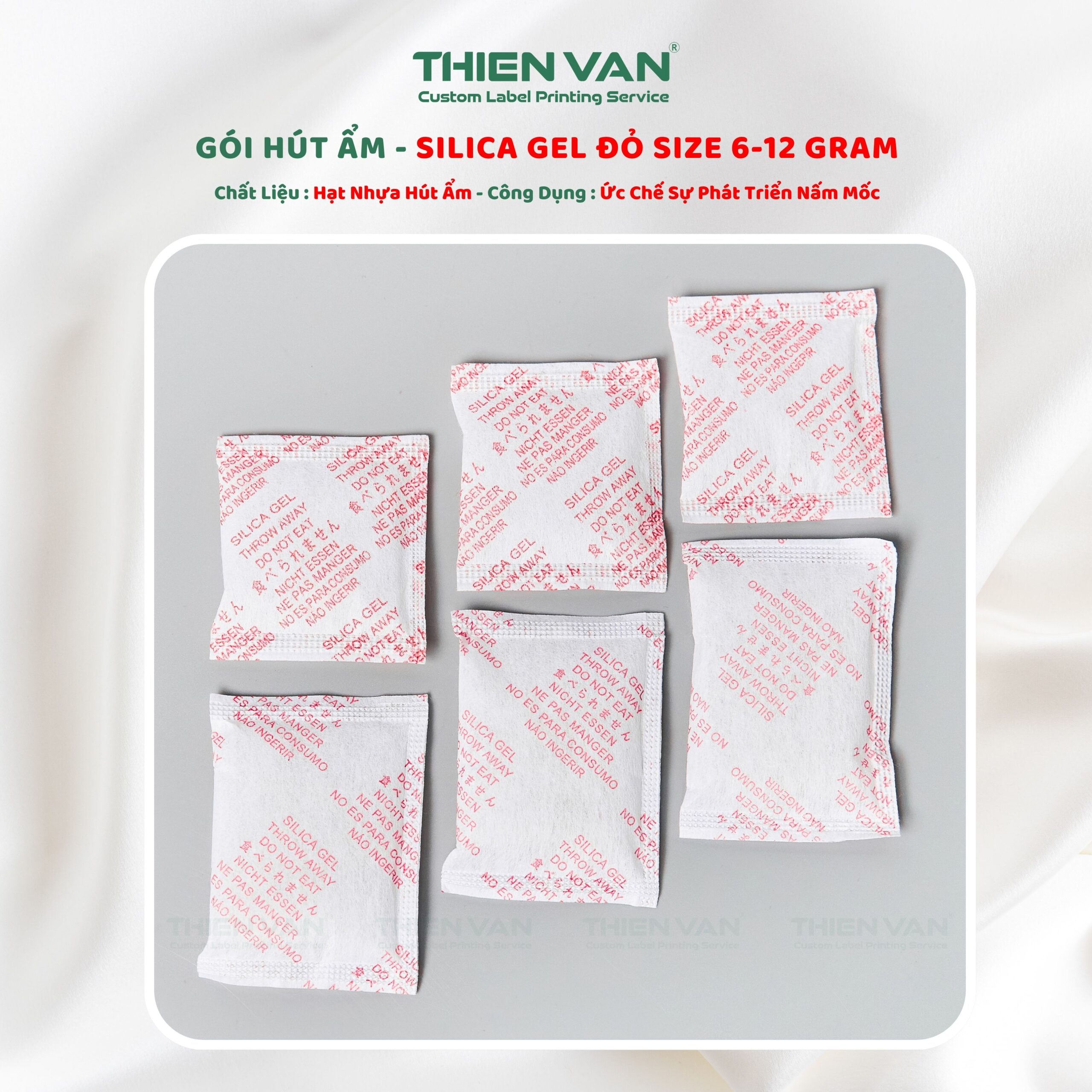 Gói Hút Ẩm Silica Gel 6 - 12G - Ảnh 3