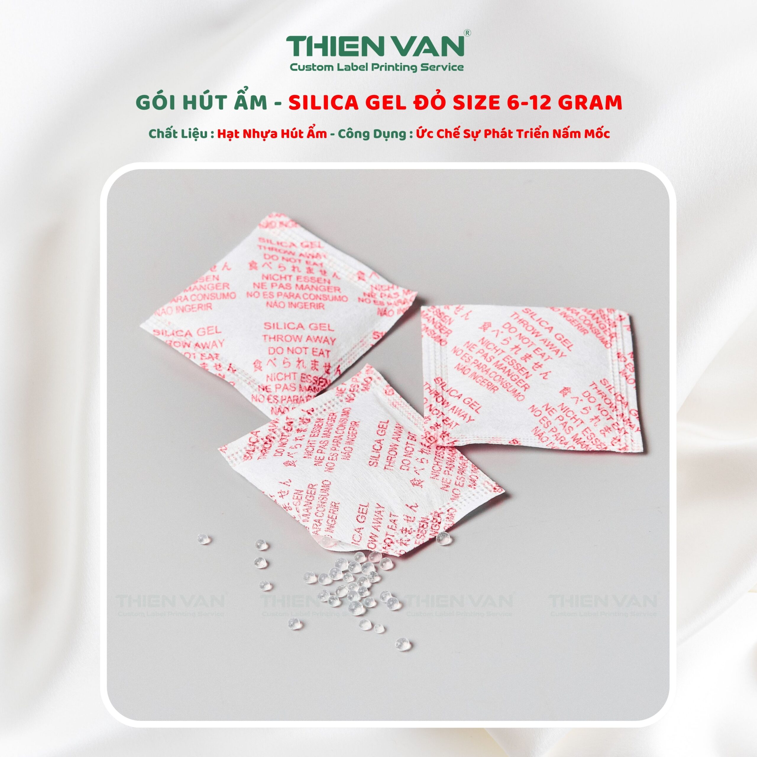 Gói Hút Ẩm Silica Gel 6 - 12G