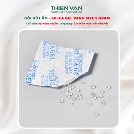 Gói Hút Ẩm Silica Gel Xanh 5G