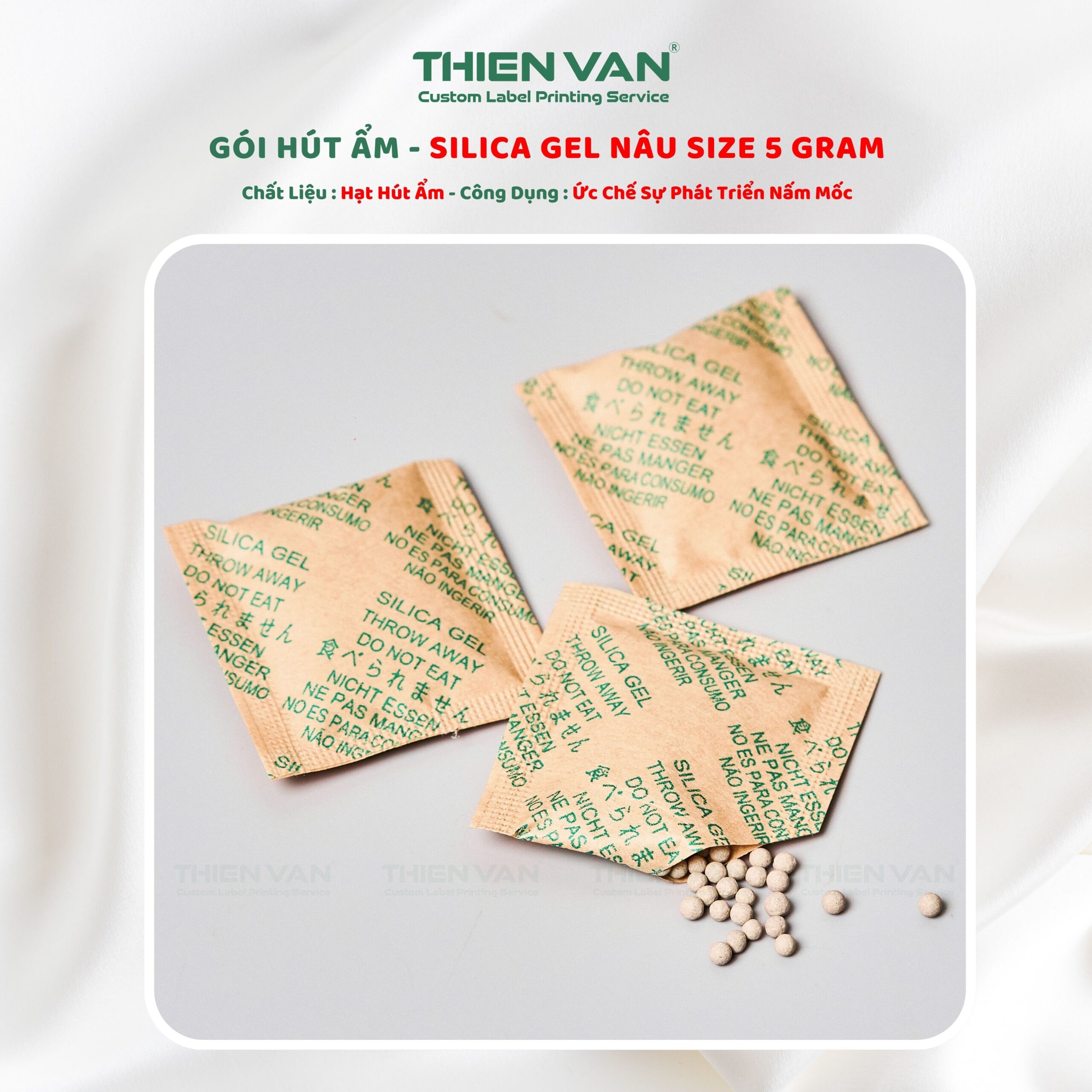 Gói Hút Ẩm Silica Gel Nâu 6G