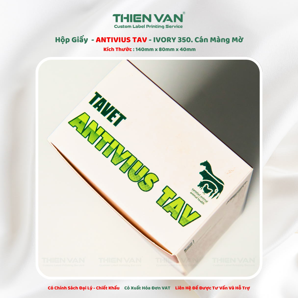 Hộp Giấy ANTIVIUS TAV 140mm x 80mm x 40mm - Ảnh 4