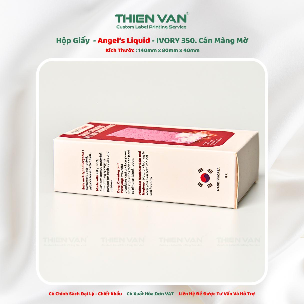 Hộp Giấy Angel's Liquid 140mm x 80mm x 40mm - Ảnh 2