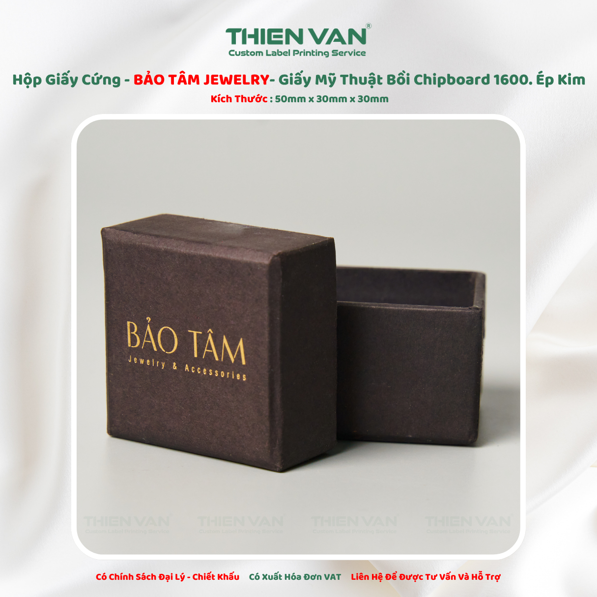 Hộp Giấy Bảo Tâm 210mm x 90mm x 25mm