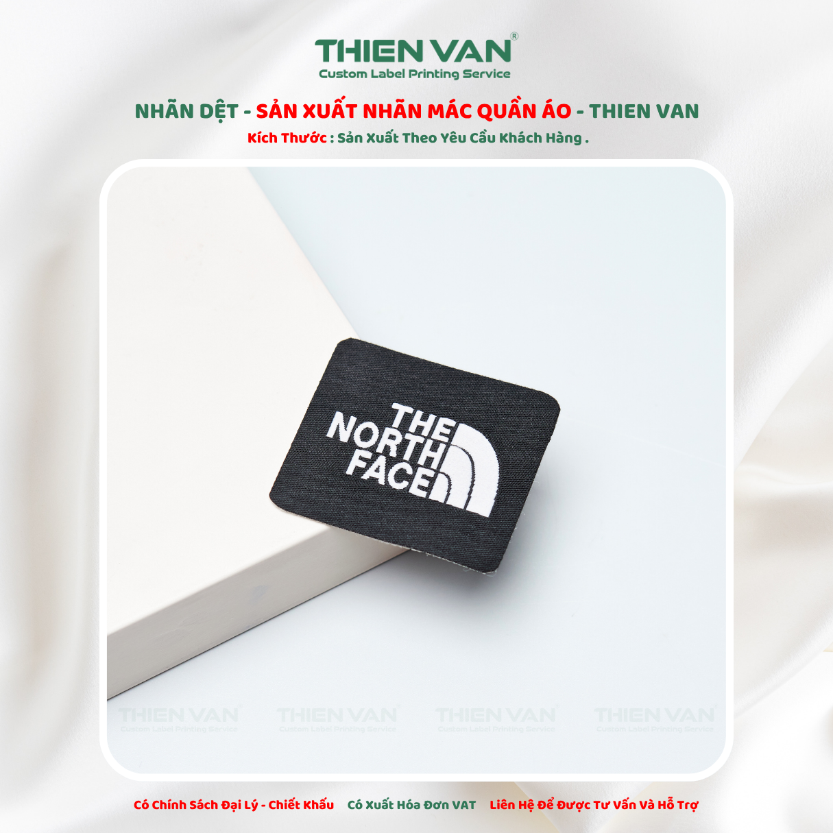 Nhãn dệt 50mm x 45mm