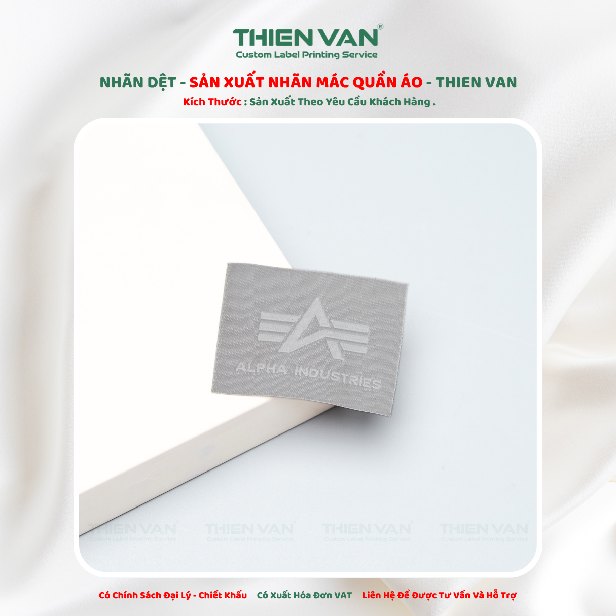 Nhãn dệt 50mm x 45mm - Ảnh 5