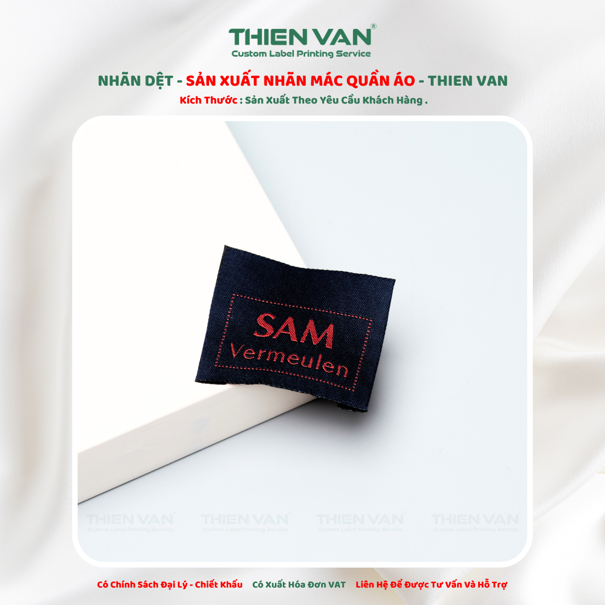 Nhãn dệt 50mm x 45mm - Ảnh 4