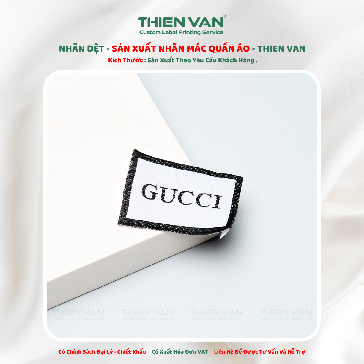 Nhãn dệt 50mm x 45mm - Ảnh 3