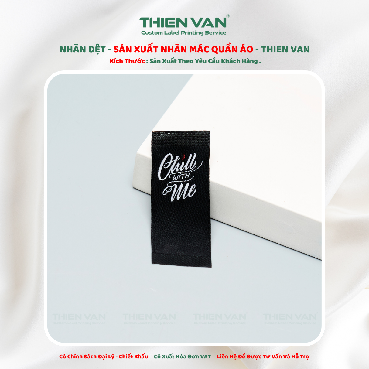Nhãn dệt 30mm x 85mm