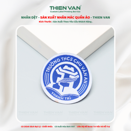 Nhãn dệt phi 60mm