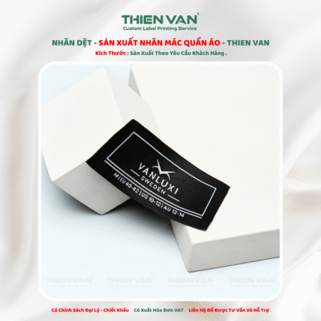 Nhãn dệt 85mm x 35mm