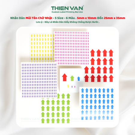 Decal Mũi Tên Tứ Giác - 5 Quy Cách
