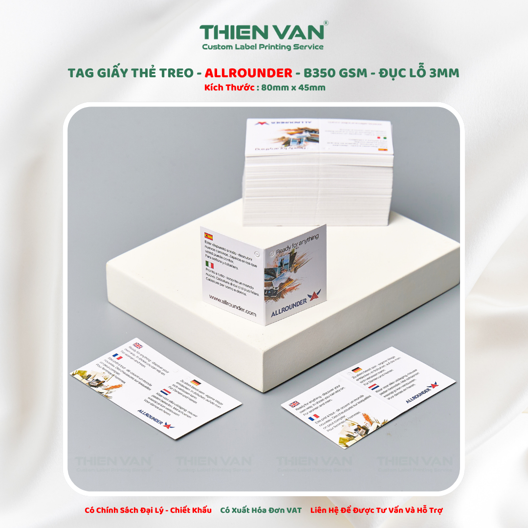 Tag Giấy ALLROUNDER Trắng
