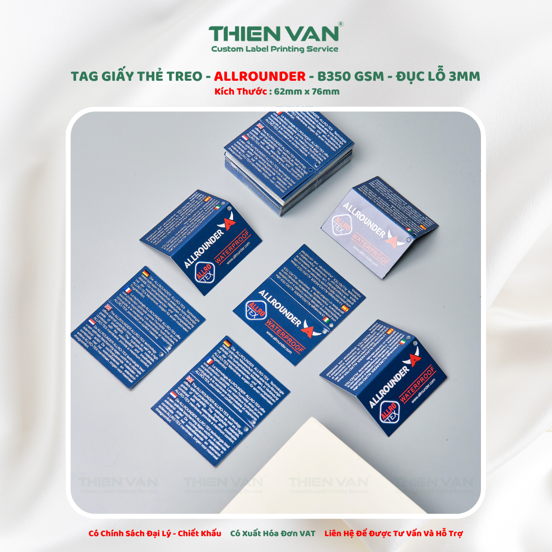 Tag giấy ALLROUNDER Xanh