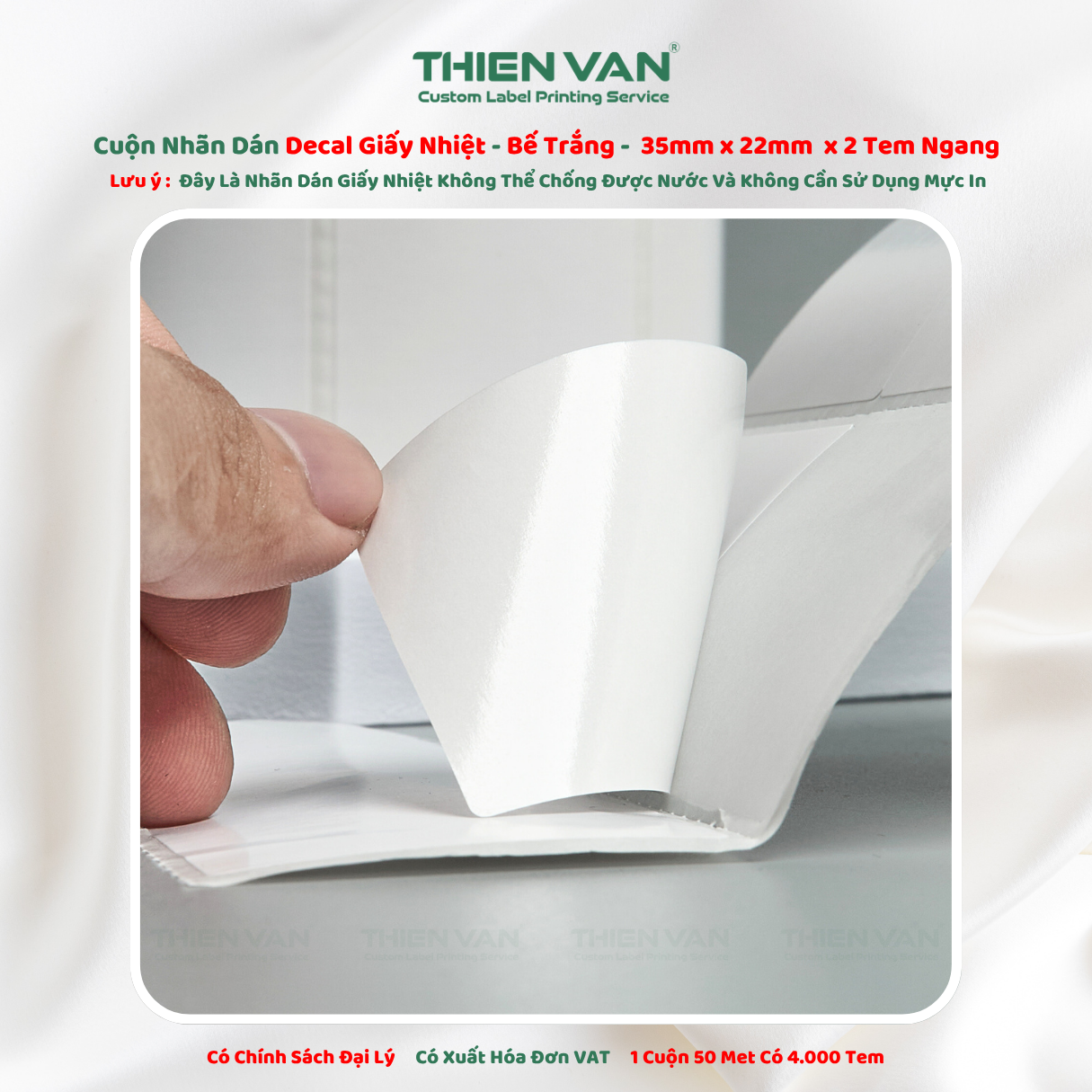 Decal Giấy In Nhiệt 50mm x 30mm x 1 Tem Ngang - Ảnh 4