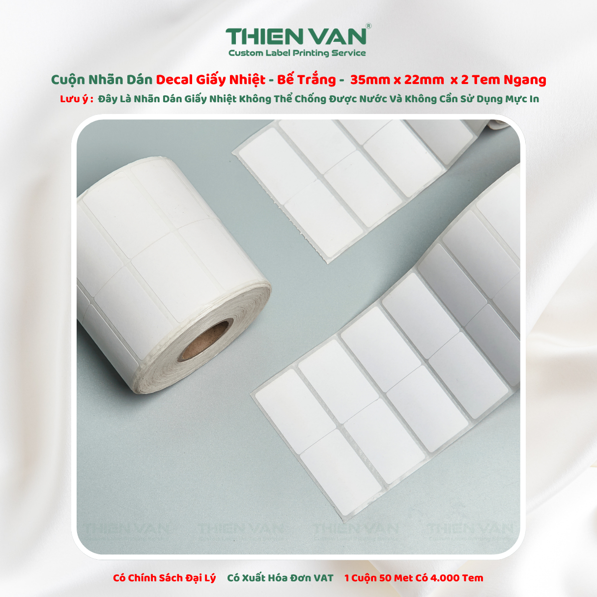 Decal Giấy In Nhiệt 50mm x 30mm x 1 Tem Ngang - Ảnh 7