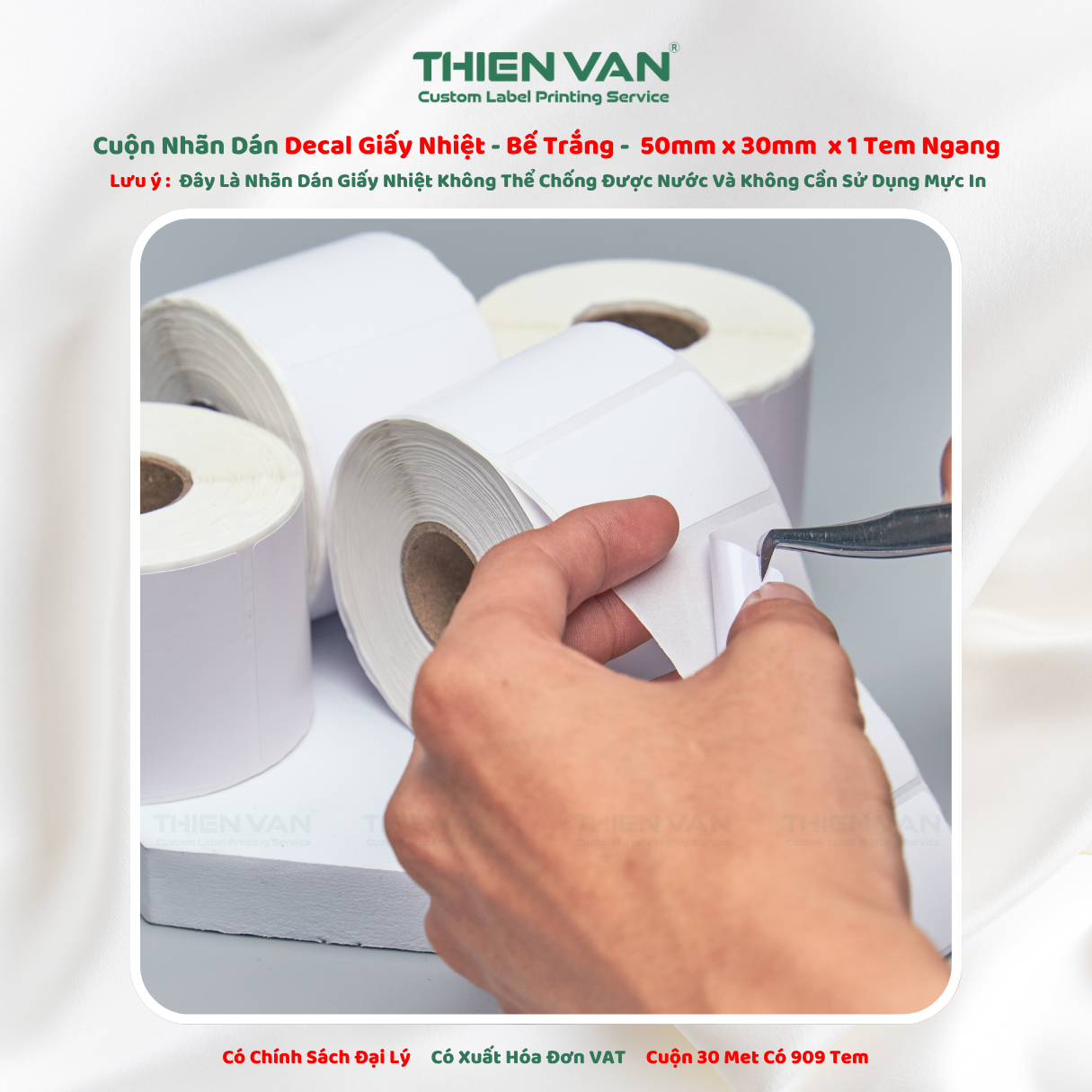 Decal Giấy In Nhiệt 50mm x 30mm x 1 Tem Ngang - Ảnh 5