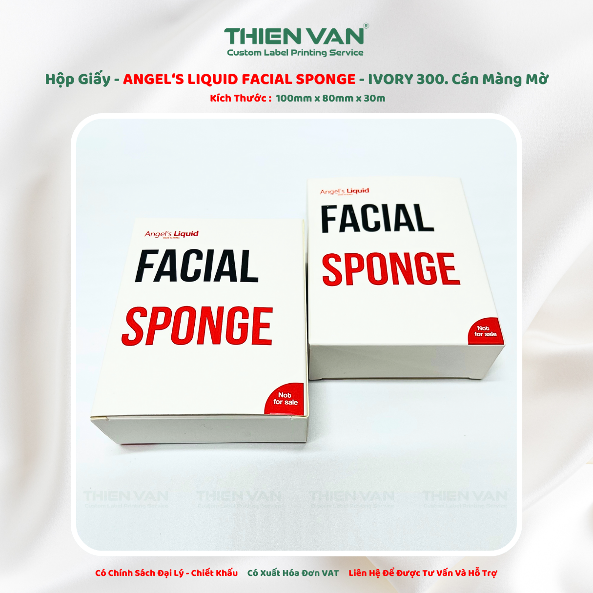 Hộp Giấy - FANCIAL SPONGE - 100mm x 80mm x 30mm