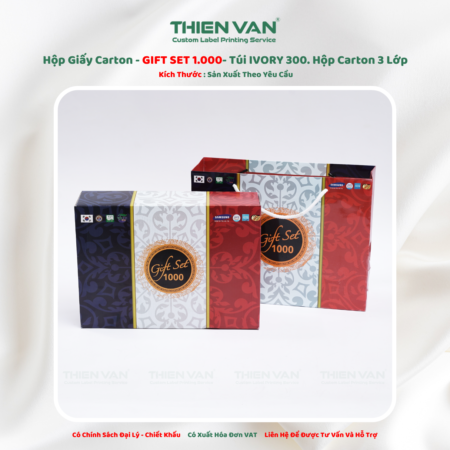 Hộp Giấy Carton - GIFT SET 1000 - KÍCH THƯỚC THEO YÊU CẦU