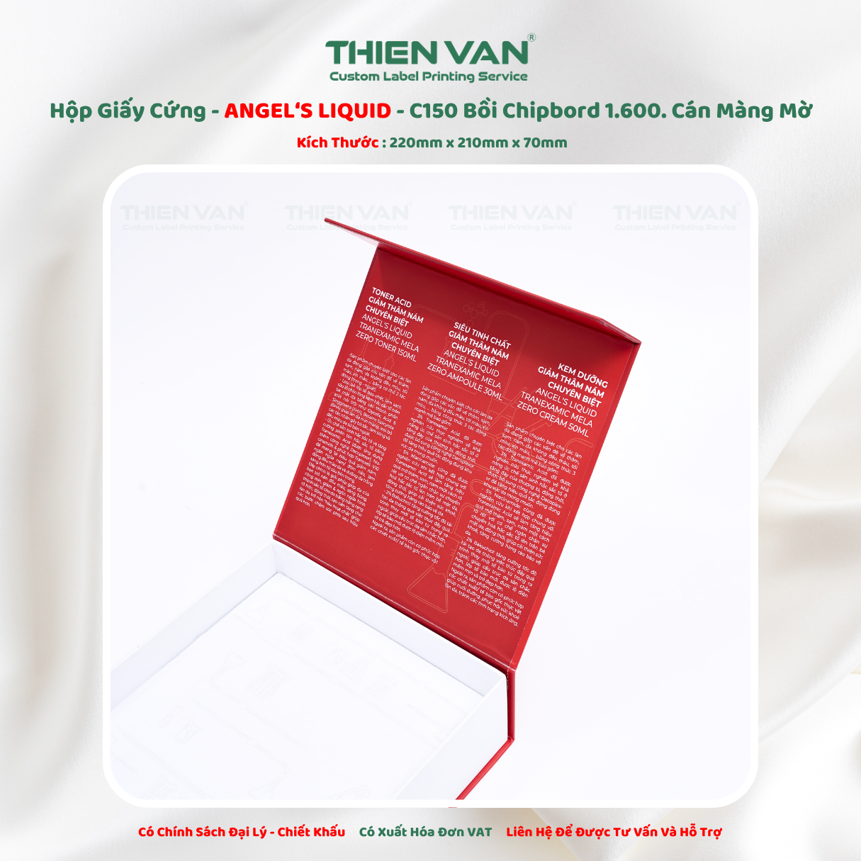 Hộp Giấy Cứng Ép Kim - ANGEL'S LIQUID - 220mm x 210mm x 70mm - Ảnh 3