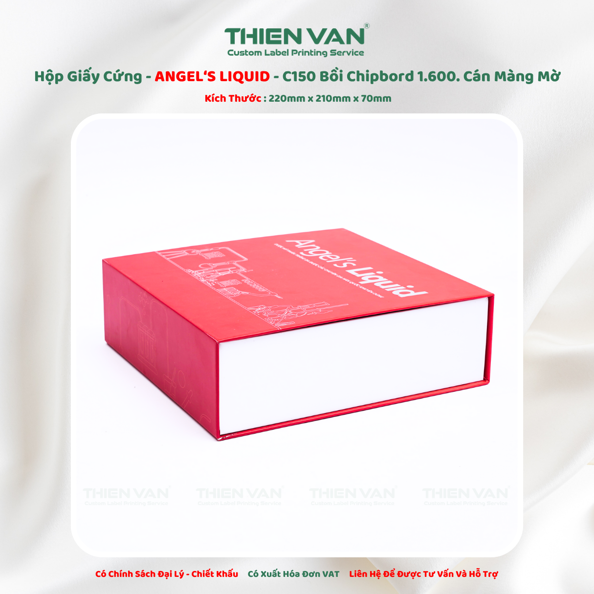 Hộp Giấy Cứng Ép Kim - ANGEL'S LIQUID - 220mm x 210mm x 70mm - Ảnh 4
