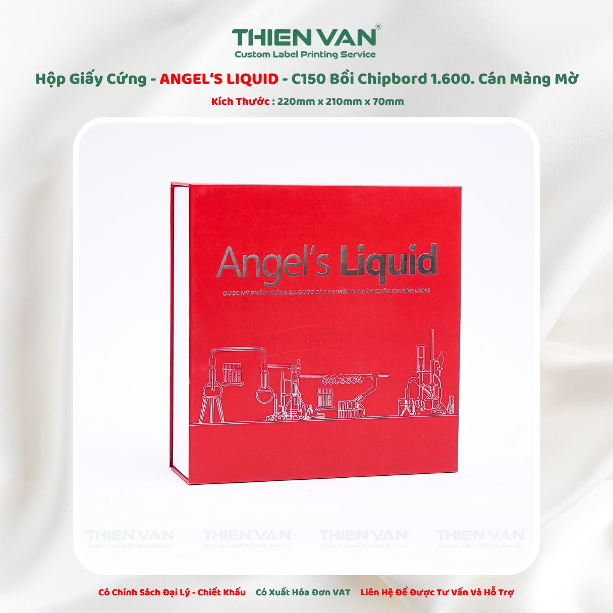 Hộp Giấy Cứng Ép Kim - ANGEL'S LIQUID - 220mm x 210mm x 70mm - Ảnh 5