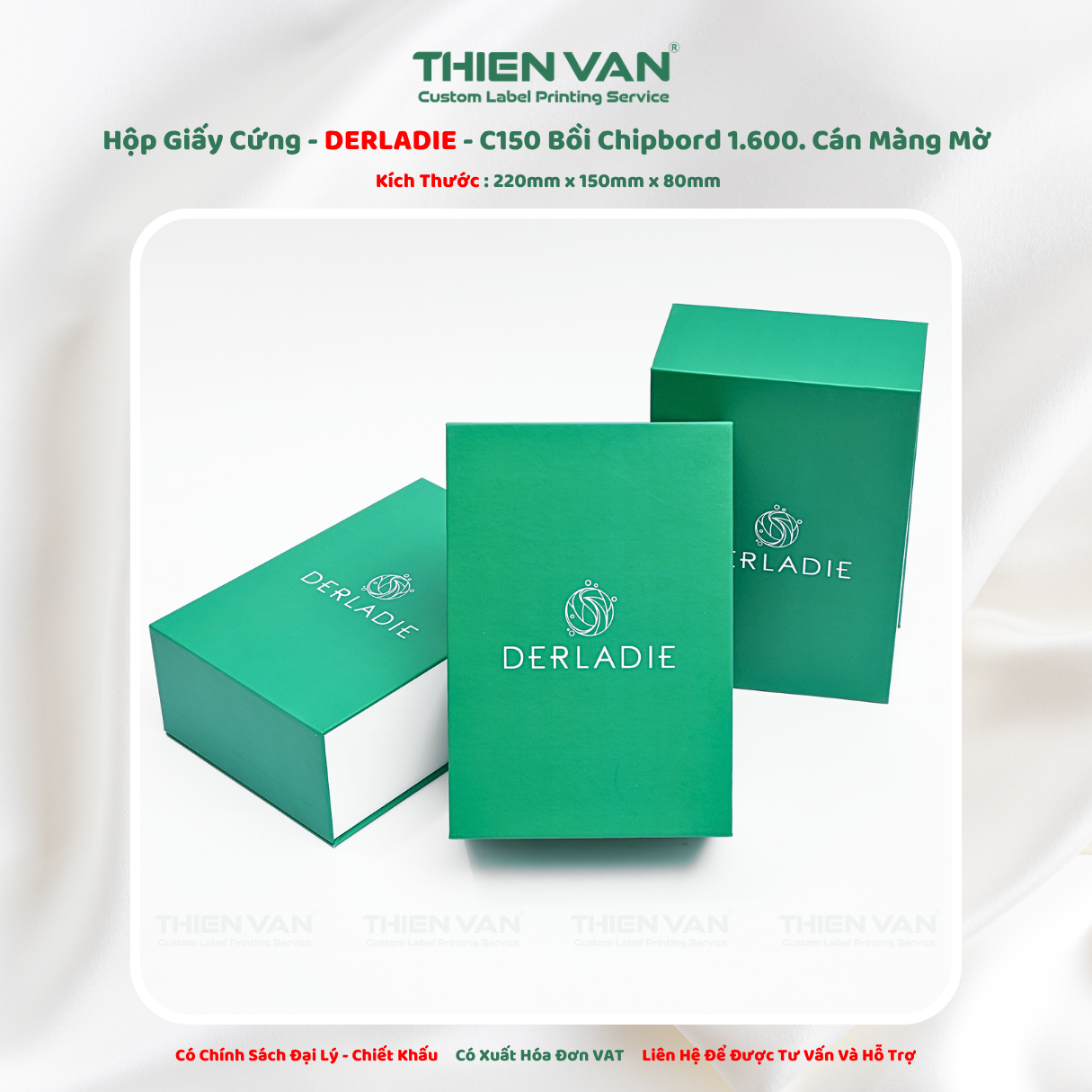 Hộp Giấy Cứng - DELARDIE - 220mm x 150mm x 80mm - Ảnh 2