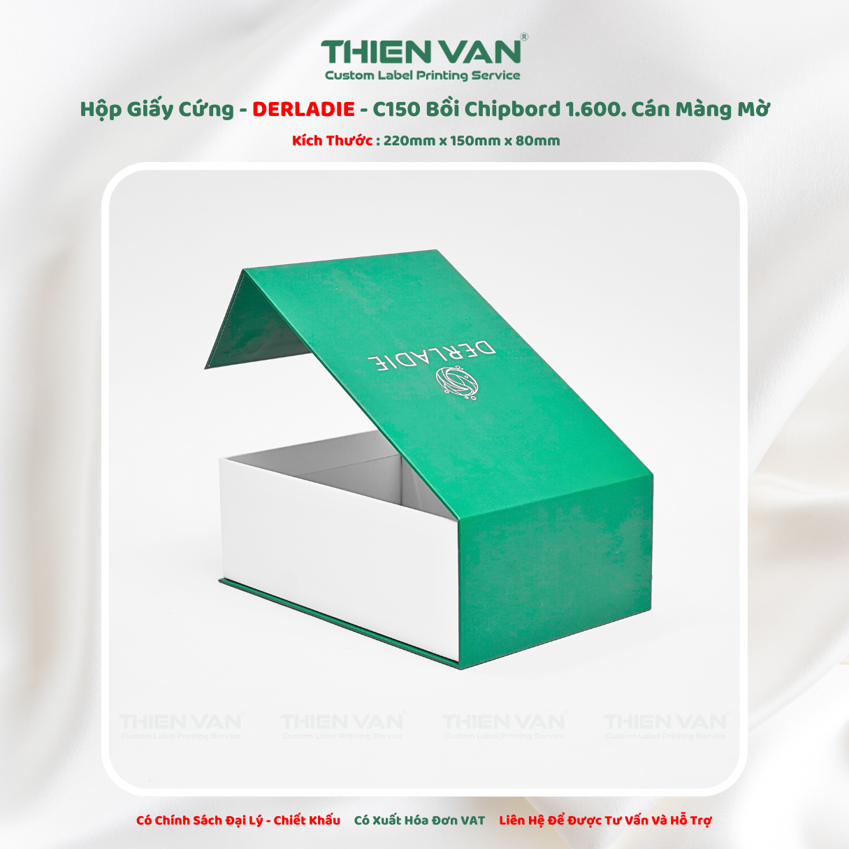Hộp Giấy Cứng - DELARDIE - 220mm x 150mm x 80mm - Ảnh 3