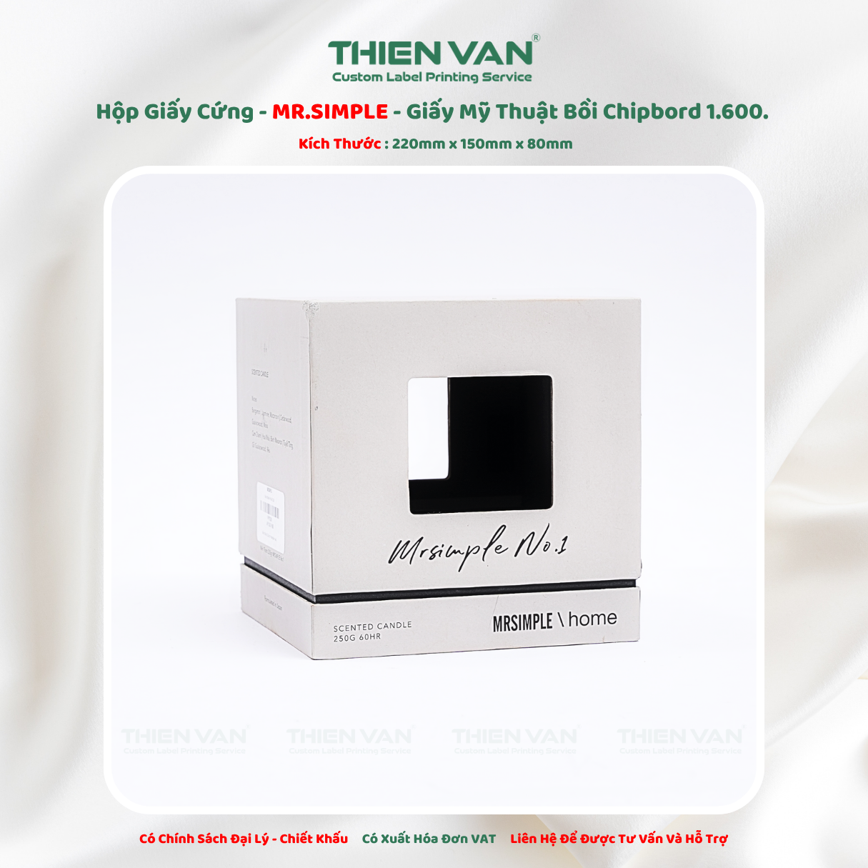 Hộp Giấy Cứng - MR SIMPLE - Kích Thước Theo Yêu Cầu