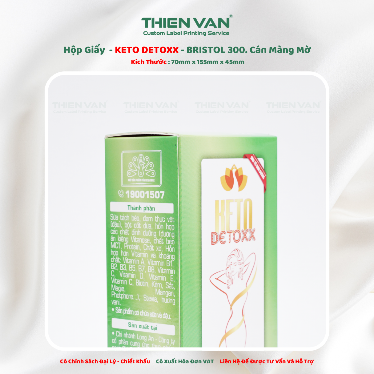 Hộp Giấy - KETA DETOXX - 70mm x 155mm x 45mm - Ảnh 2