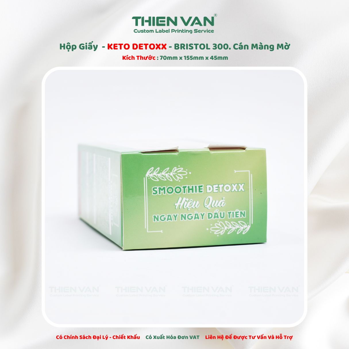 Hộp Giấy - KETA DETOXX - 70mm x 155mm x 45mm - Ảnh 4