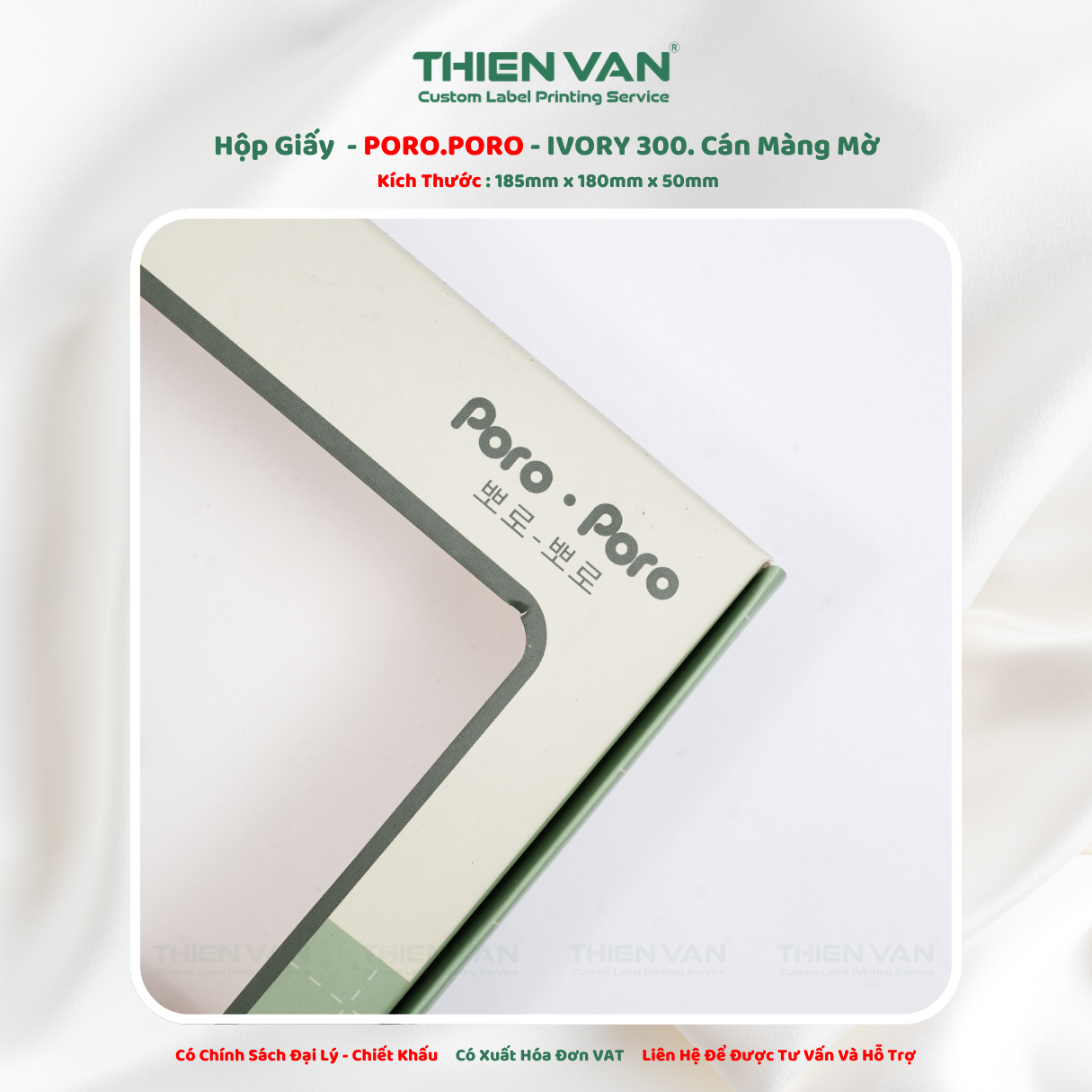 Hộp Giấy - PORO PORO - 185mm x 185mm x 40mm - Ảnh 5