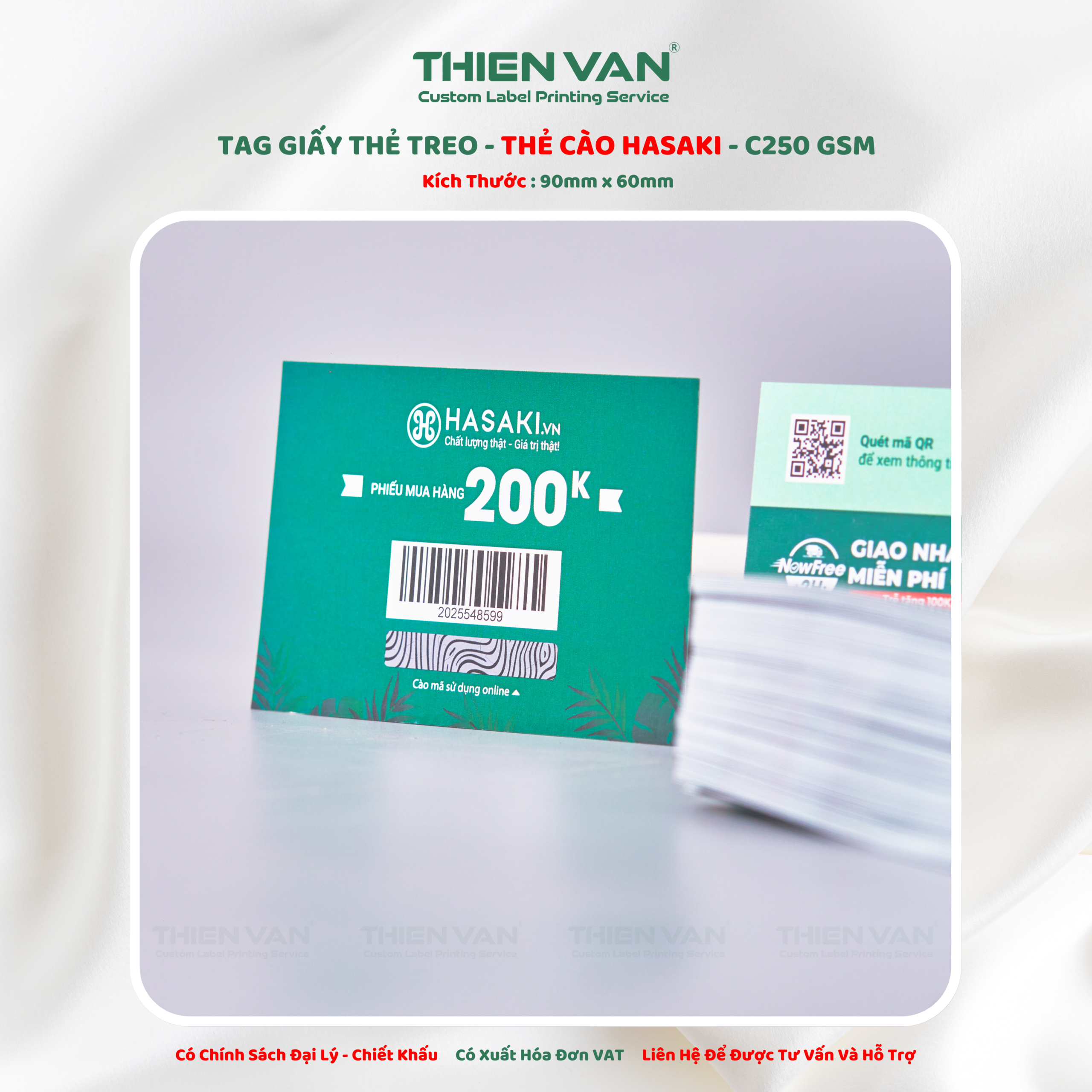 Tag Giấy - Thẻ Cào Hasaki