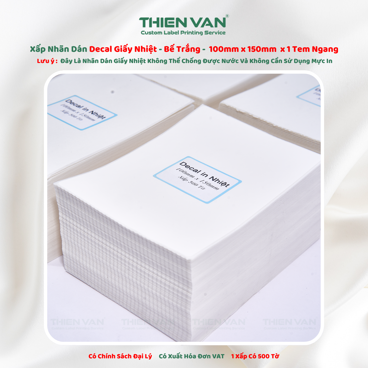 Decal Nhiệt 100mm x 150mm 1 Xấp 500 Tem - Ảnh 4